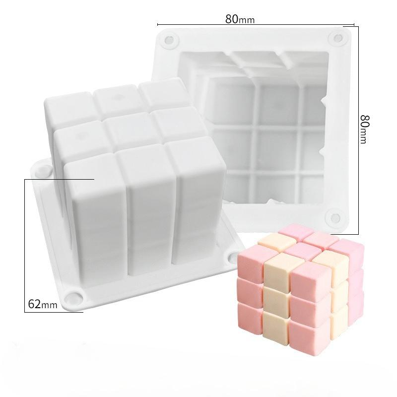Cube Silicone Mold - DIY Ball Aromatherapy Candle Molds, Creative Baking & Mousse Cake Mould
