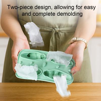 Molde para Cubitos de Hielo Forma de Dinosaurio 3D Bandeja para Cubitos de Hielo con Tapa Whisky Cócteles Bebidas Alcohólicas Café Molde de Silicona Reutilizable