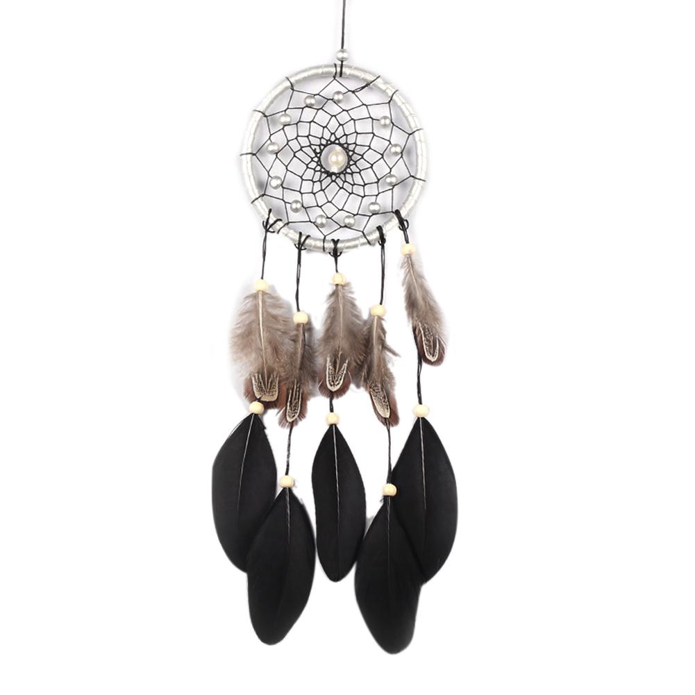 Buy Black Feather Dream Catcher Feather Bead Wall Hanging Decor Home