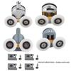 Vintage Glass Sliding Shower Door Double-Wheel Pulley Hardware Accessory Set