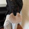 Autumn Winter Women's Plush Handbag Shoulder Underarm Bag