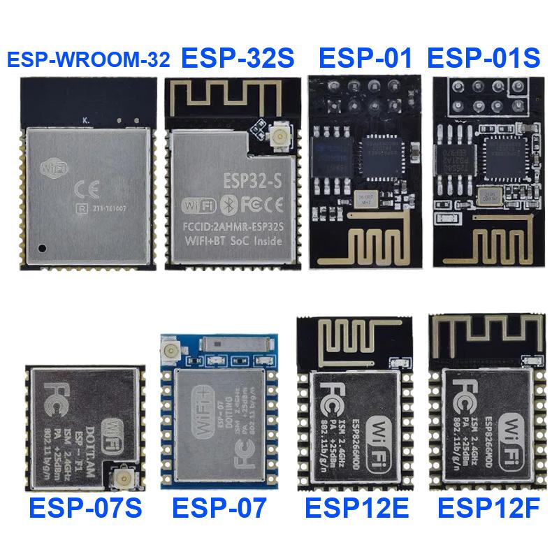 ESP8266 ESP-01 ESP-01S ESP-07 ESP-12E ESP-12F ESP-32 ESP-32S ESP32 Module Transceiver 2.4G For Arduino