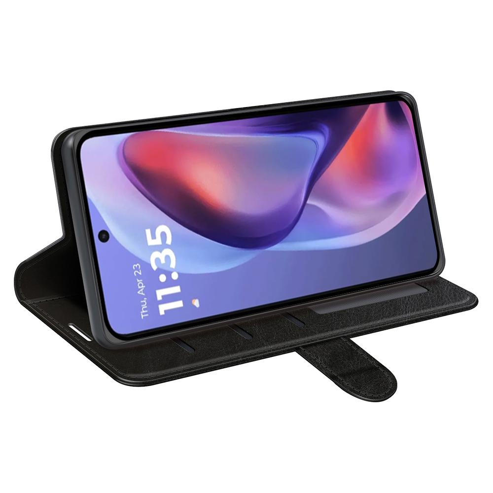 Etui Portfelowe Crazy Horse z Klapką i Stojakiem na Motorola Moto E15 4G