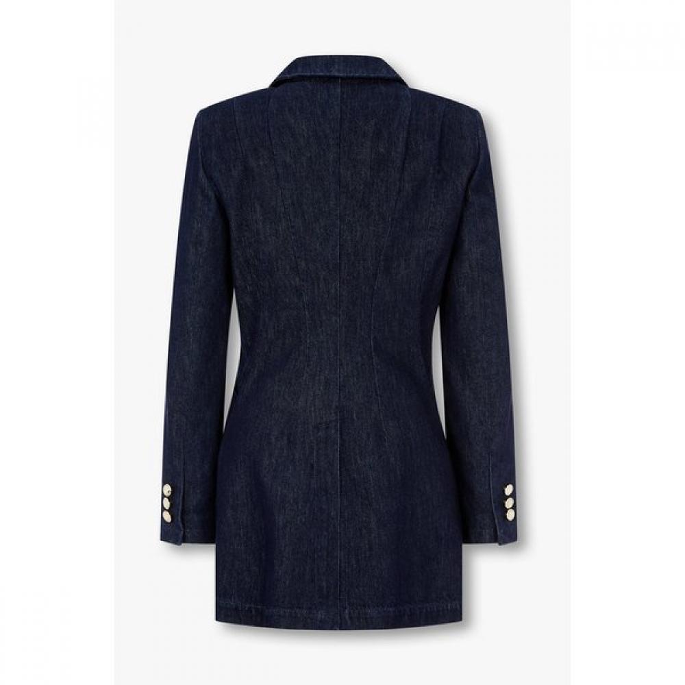 Emporio Armani Women Double Button Denim Long Jacket A526102502