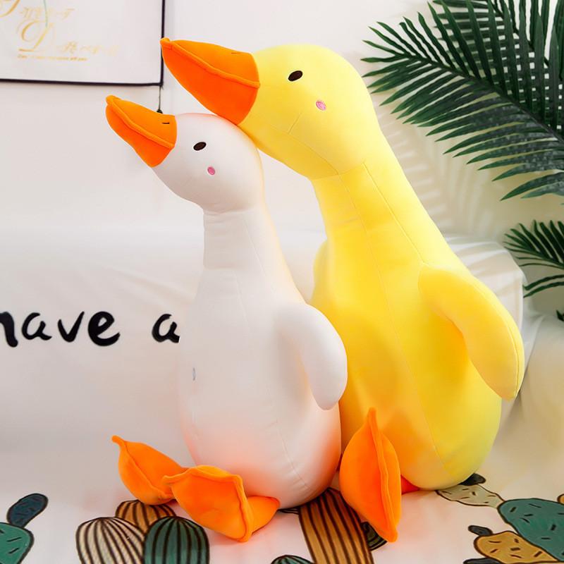 Adorable Long White Goose Plush Toy Creative Sleepy Hugging Pillow For Valentines Gift