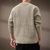 Men's High-End Retro Henley Knit Sweater - Autumn Trendy Loose Fit