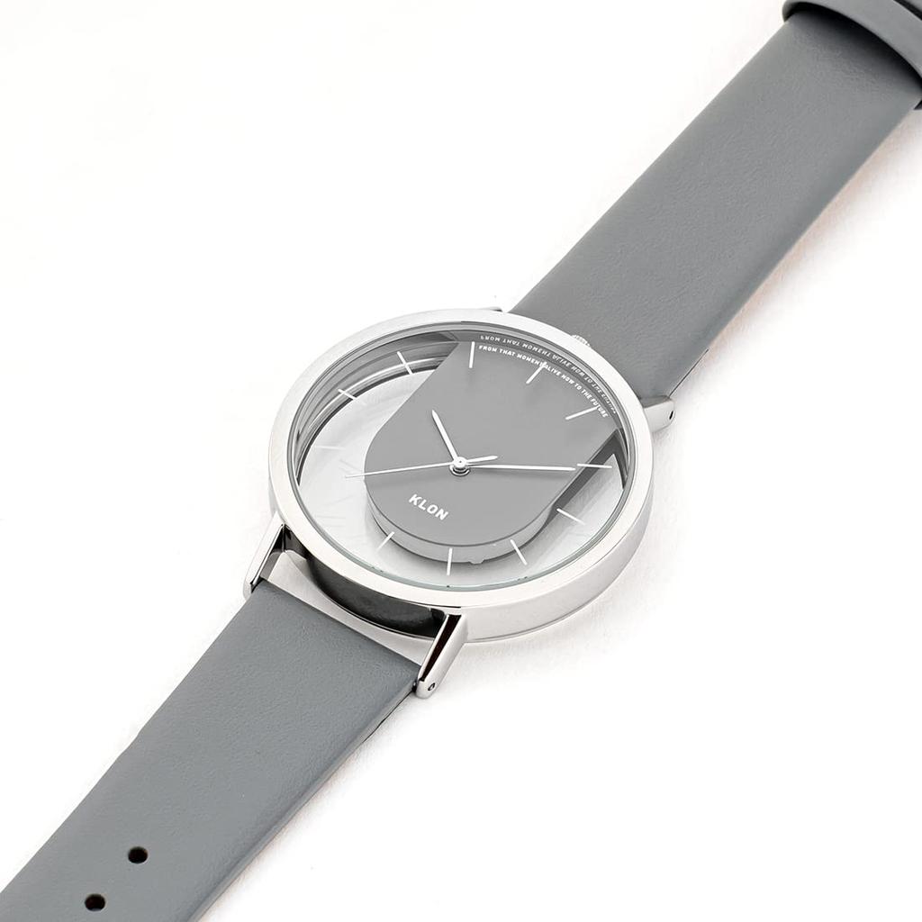 and Unisex Skeleton KLON INVISIBLE RELATION GRAY 40mm Popular Gray Brand Watch Men's Women's Watch, -