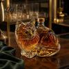 Creative Animal Glass Craft Cute Kitten Shaped Whisky Decanter, High Borosilicate Artistic Wine Bottle for Spirits Carafe Home Bar Kitchen Decor,