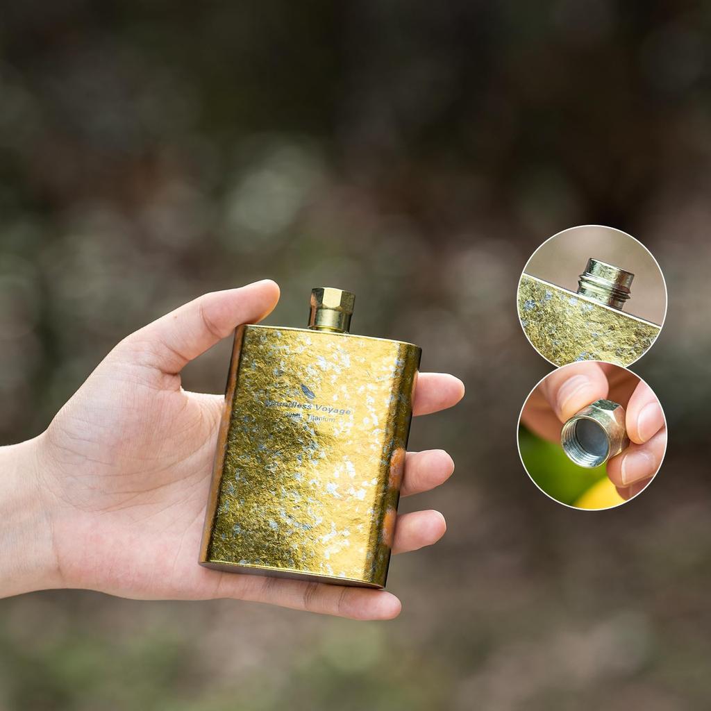 Boundless Voyage Titanium Skittles Hip Flask U Shape 100ml with