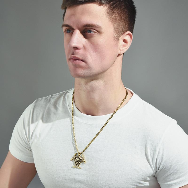 Titanium Fashionable Steel Necklace With Eyecatching Biohazard Charm Suitable For Students And Trendy Gift Giving