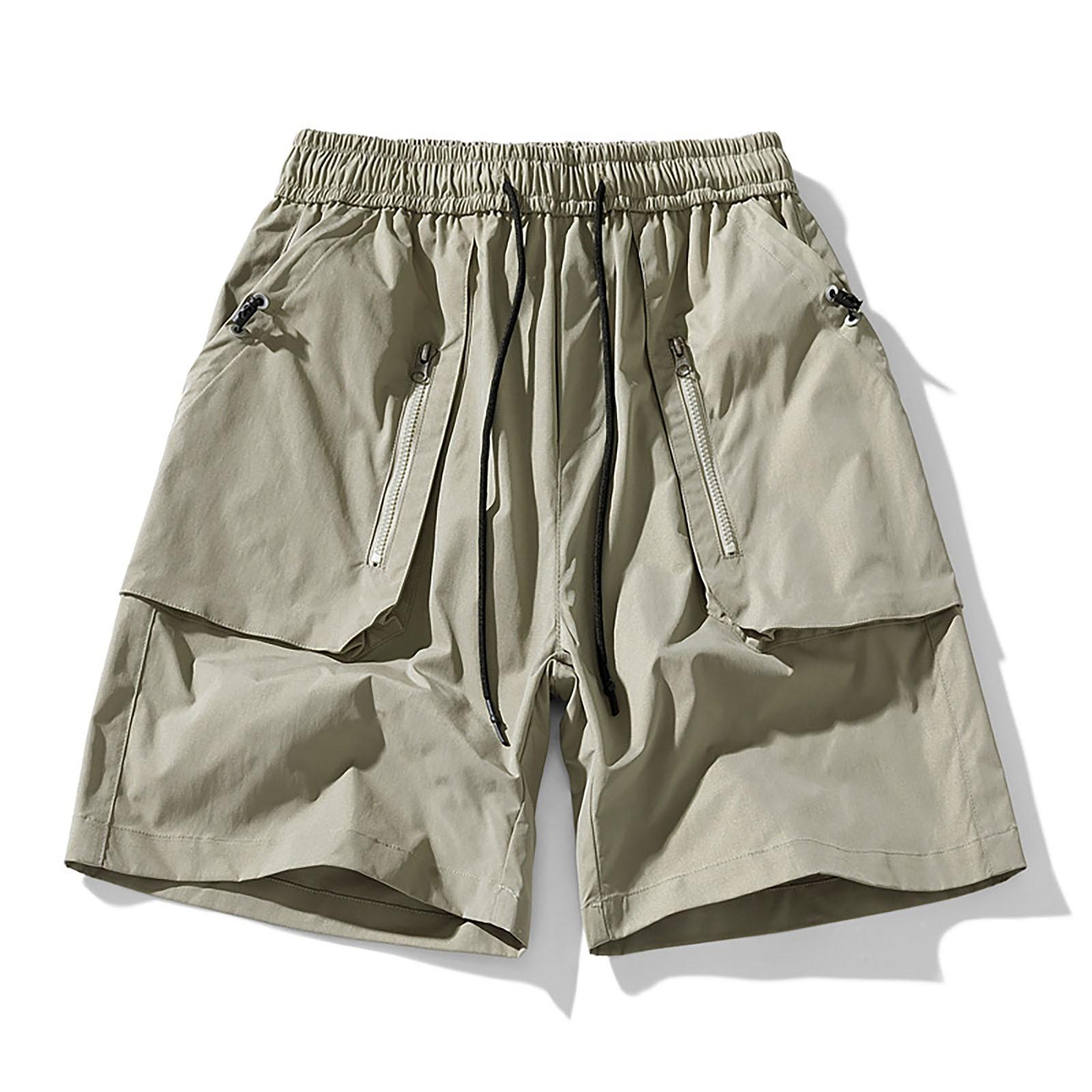 

Летние мужские камуфляжные шорты с цифровым принтом, гибкие эластичные укороченные спортивные шорты L бежевый