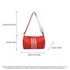 Mini-Duffle-Tasche aus Nylon mit drei vertikalen Streifen, verstellbarer breiter Gurt, lässige Sport-Umhängetasche für tägliches Fitness-Reisen
