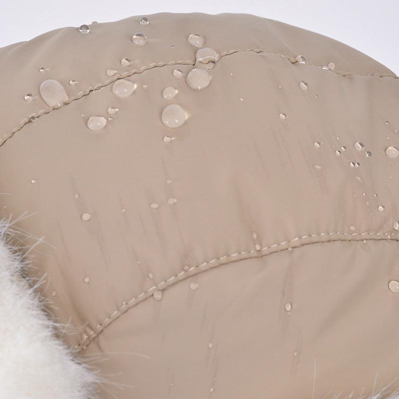 Winter Thickened Plush Bomber Hats for Women Men Waterproof Fur Cap Windproof Ear Protection Cap Outdoor Warm Earflap Skiing Hat