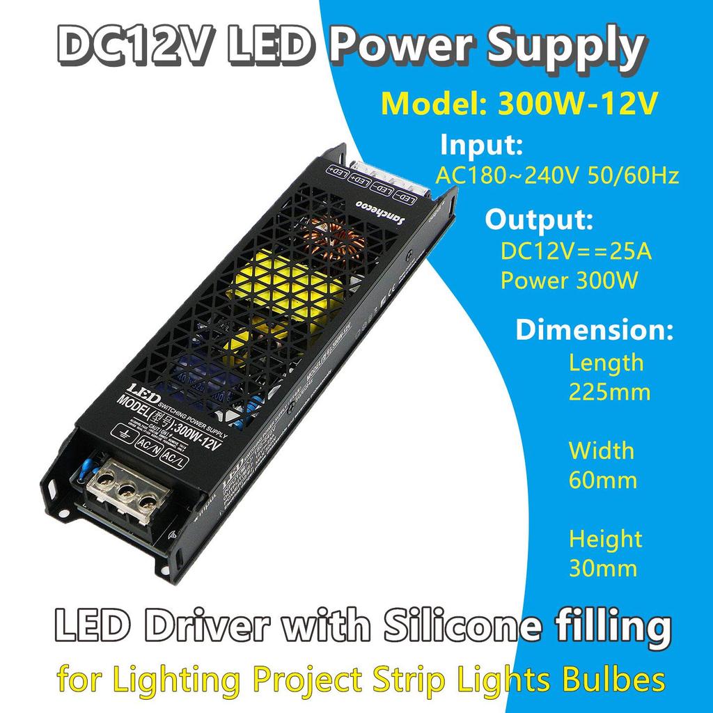 12V LED Driver Power Supply for Strip Lights