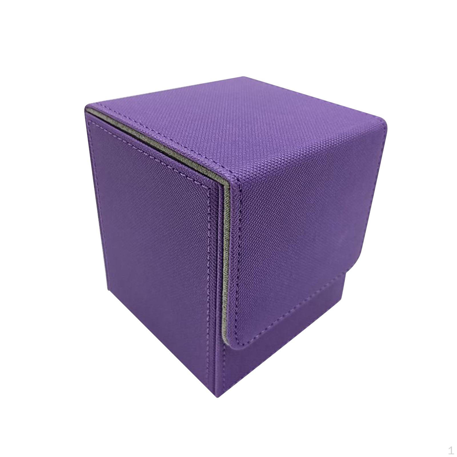 

Trading Card Deck Box Collectible Standard Durable Display Sports Cards Case Фіолетовий