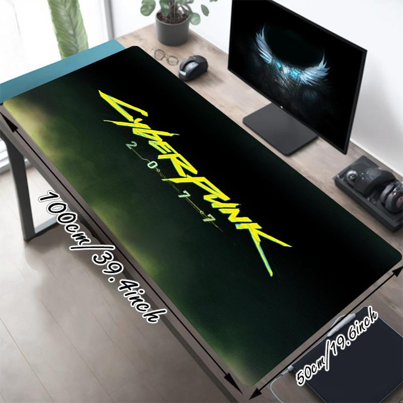 Cyberpunkový svět XL Podložka pod myš Protiskluzová gumová základna Prošitý okraj Voděodolná Podložka na stůl Pro PC Laptop Hráče Kancelářské Počítačové příslušenství C929923
