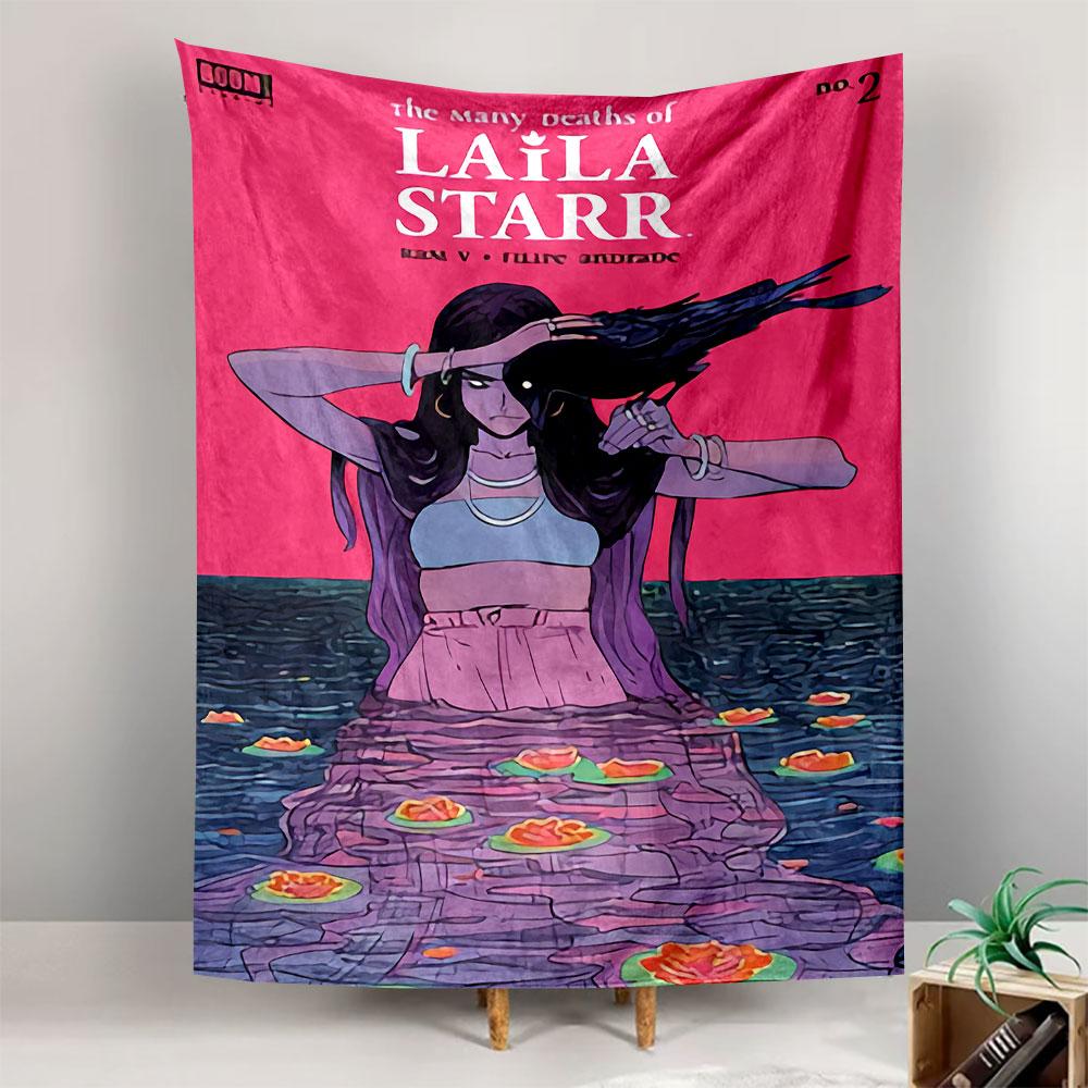 The Many Deaths of Laila Starr Tapestry Wall Hanging, Fantasy Comic Book Art, Comic Wall Decor for Bedroom Living Room Dorm