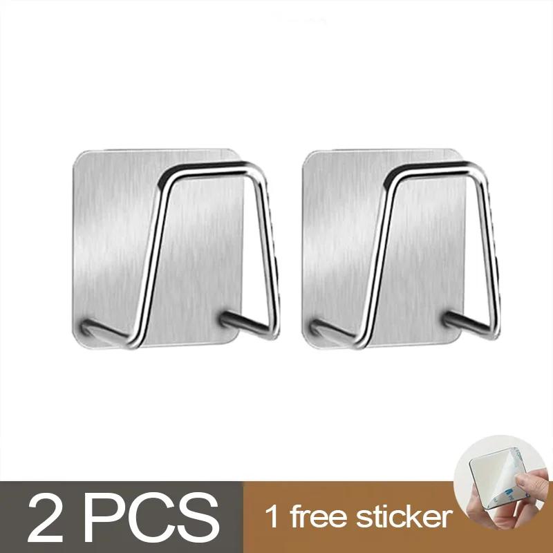 Kitchen Sponges Holder Stainless Steel Sink Sponges Drain Drying Rack Self Adhesive Storage Holder Wall Hooks Kitchen Organizer