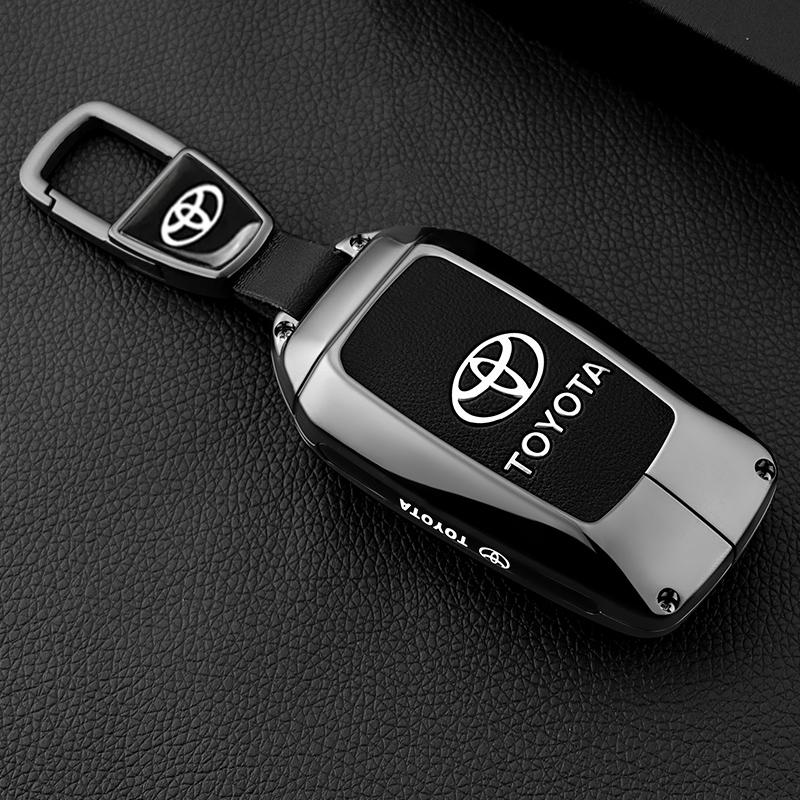 BAXL9 Zinc Alloy Car Key Cover Case For Toyota RAV4 Highland Coralla Hilux Fortuner Land Cruiser Camry Crown Keychain Accessories