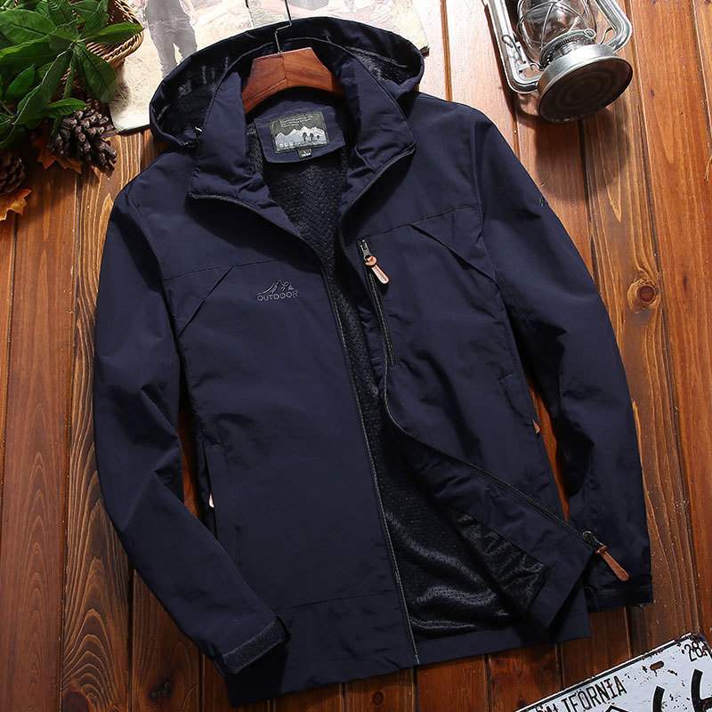 Spring and Autumn Men's Jacket Outdoor Casual Charge Windproof Waterproof Loose Large Size Jacket