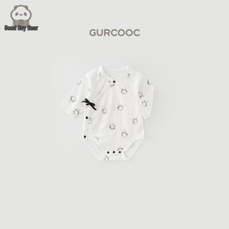 Guaiqixiong Newborn Summer Thin Cotton Long Sleeve Bodysuit 52