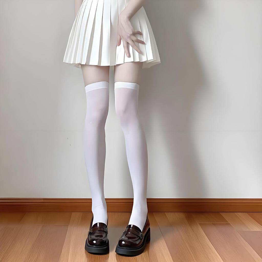 Velvet Thigh-High Stockings with Bow – Sexy Halloween Costume Socks
