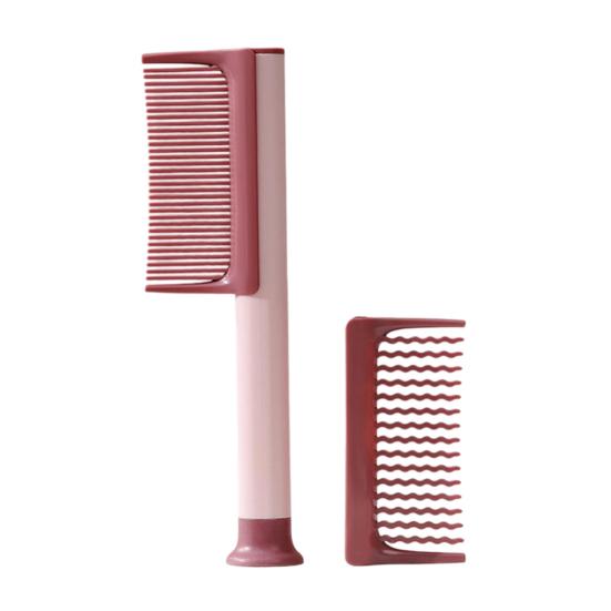 Detachable Hair Comb with Replaceable Wavy/Straight Teeth Suction Cup Anti-static Professional Men Women Hair Styling Detangling Comb