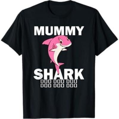 Mummy Shark Shirt Idee für Mummy DT8 T-Shirt Herren Damen Tanktop Sweatshirt Hoodie Schwarz