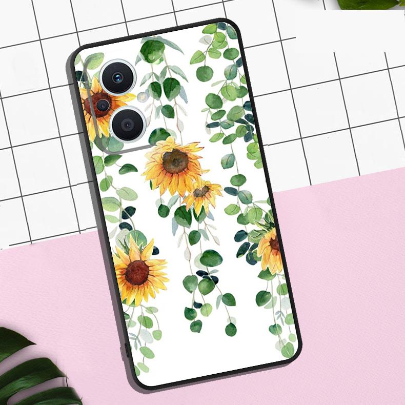 

Beautiful Yellow Sunflower Case For OPPO Reno 13 12 11 F 8T 7 8 10 Pro OPPO Find X8 Pro X6 Pro X3 X5 Lite Cover Coque OPPO Reno7 Lite
