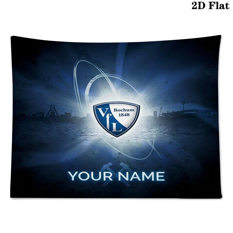 Custom Name VfL Bochum Printed Tapestry – Wall Hanging for Bedrooms, Dorms, and Home Decor