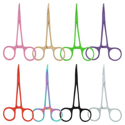 12.5cm Animals Curved Trauma Shears Pet Hemostat Forceps Dog Grooming Surgical Scissors Pet Cat Clamps