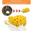 Polka Dot Latex Dog Chew Toy with Oinks Sound Sounding Pigs Dog Toys Durable Self Playing 8 Inch (Approx. 20.3 cm) Dog Squeeze Toy for Teeth (Yellow)