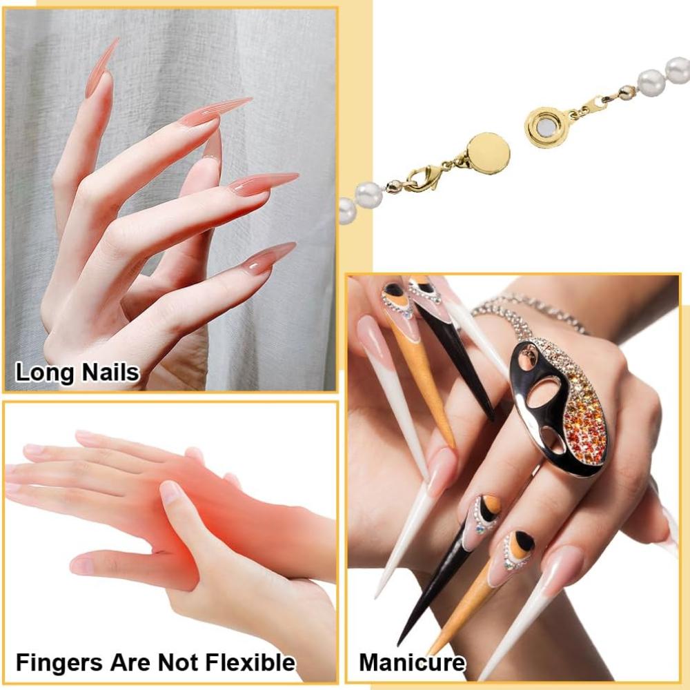 12Pcs Magnetic Necklace Clasps and Closures, 2025 New Necklace Jewelry Extender with Lobster Clasps, Gold and Silver Jewelry Clasps for DIY Bracelet