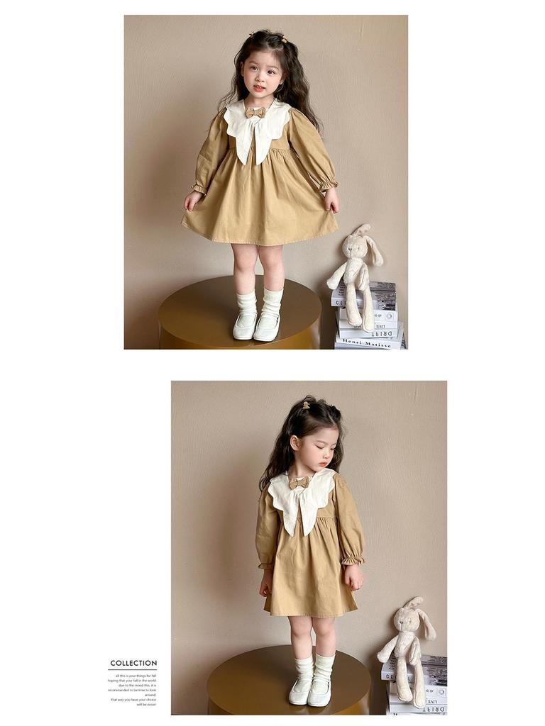 Autumn Korean-Style Academy Dress for Baby Girls – Infant Princess Fashion