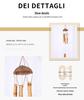 Creative Retro Coconut Shell Bamboo Wind Chime – Chinese Style Hanging Décor for Homes & Scenic Areas