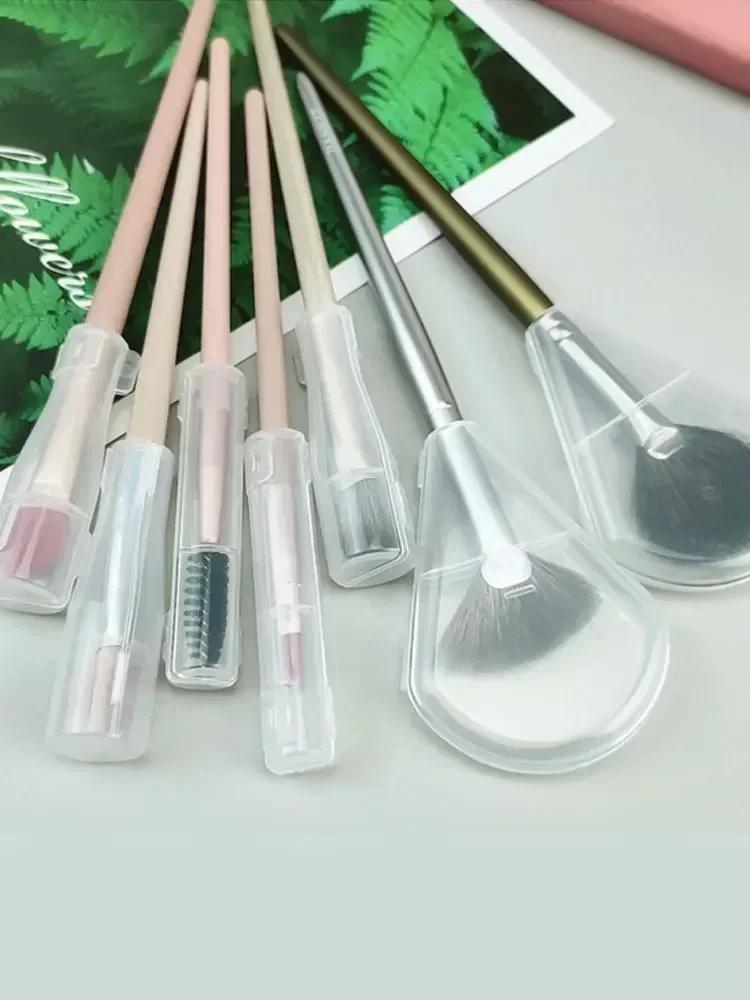 Makeup Brush Portable Protective Cover Anti Deformation Protective Sleeve Eye Shadow Brush Storage Tool Waterproof Plastic Hat