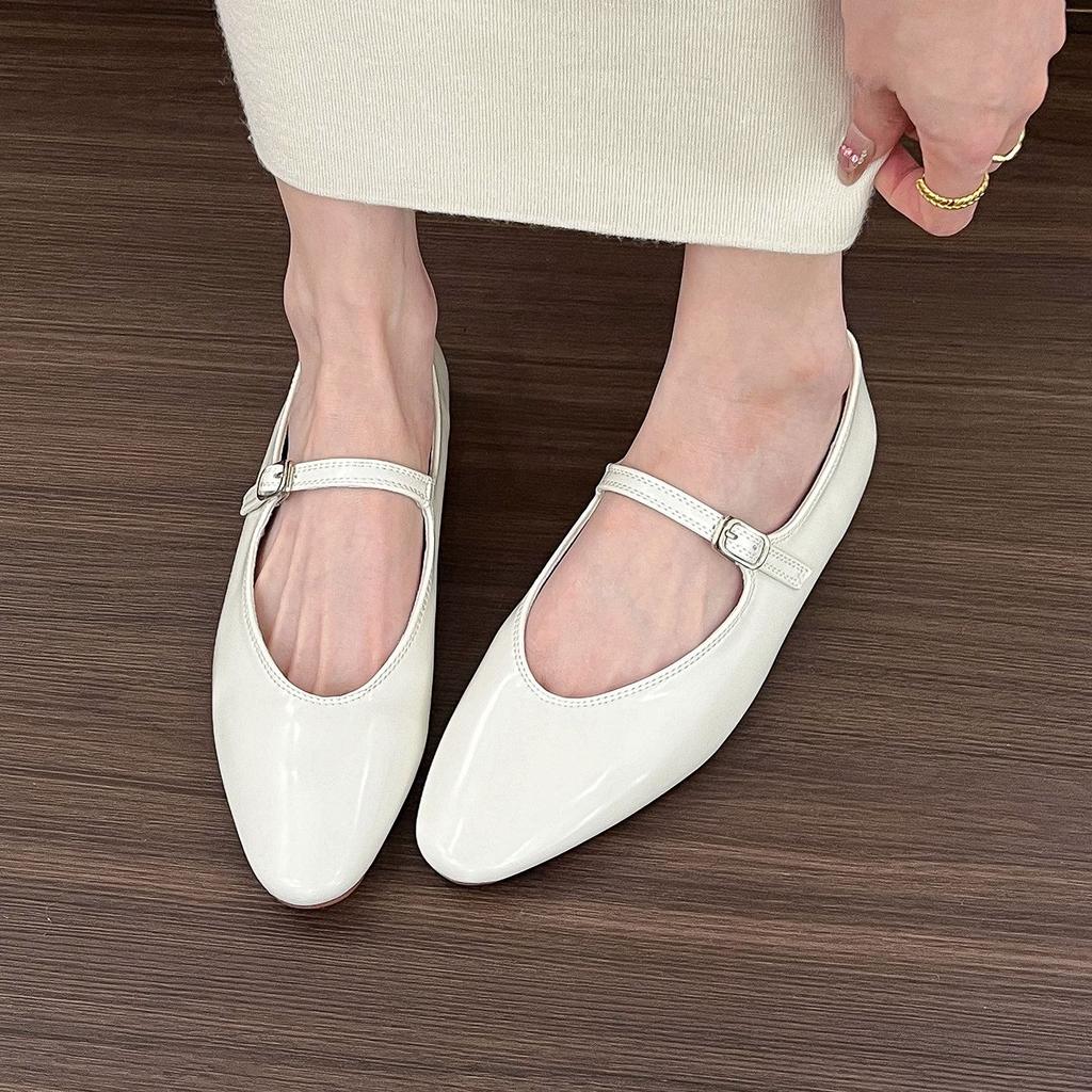 Fashion Bailamos Brand Women Silver Flats Fashion Square Toe Shallow Ladies Slip On Ballet Shoes Soft Casual Flat Mary Jane Shoes Mujer