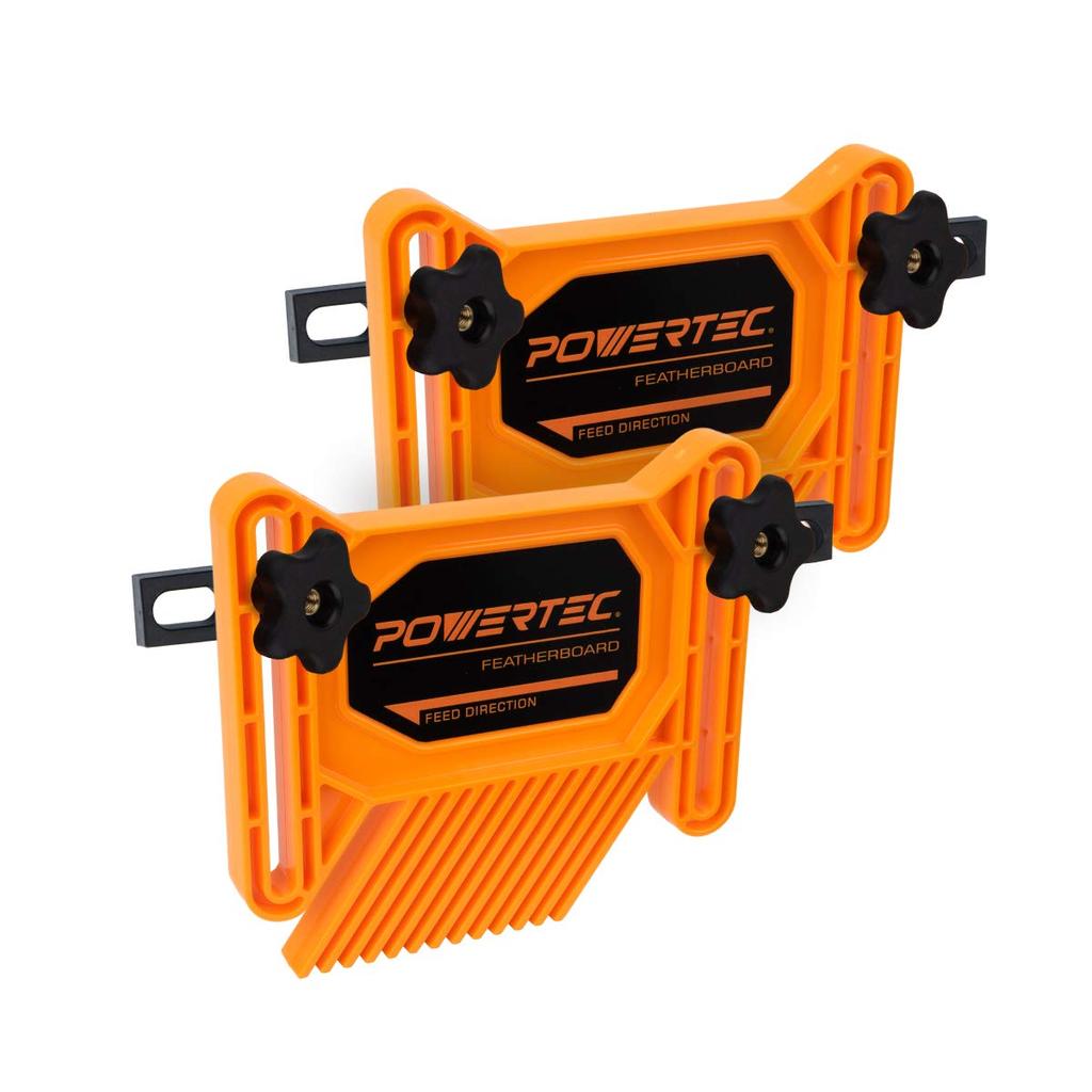 POWERTEC 71393 Feather Board Woodworking Feather Board Double Square Kickback Prevention Table Saw Fence for Table Saw Router Table Woodworking Tool