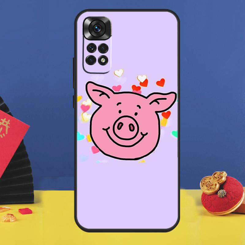 Kawaii Pig Case For Xiaomi Redmi Note 14 Pro 12 11 10 13 15 Pro Plus Redmi 15C 13C 10C 12C 14C 15 Cover
