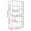 Room Divider Bookshelf White 67 x 25 x 161.5 cm Engineered Wood
