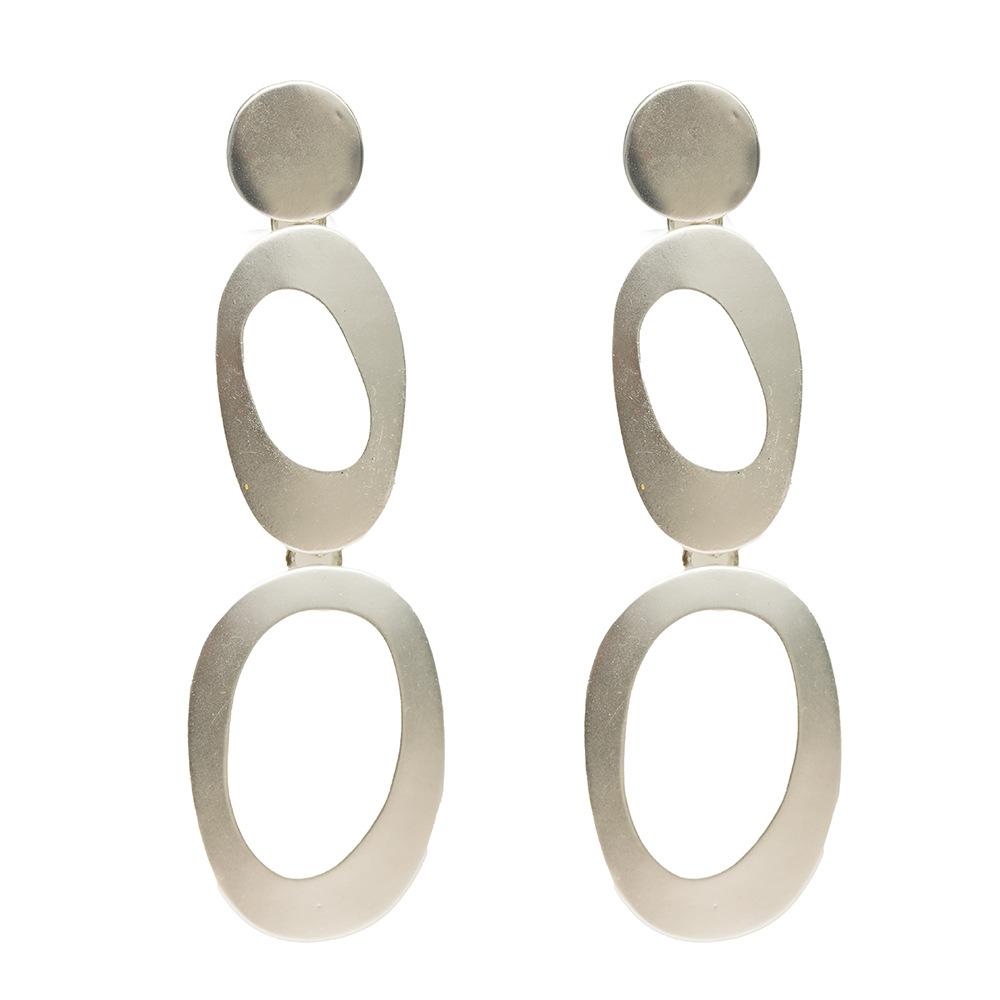 Temperament advanced sense new retro simple women's earrings European and American exaggerated simple earrings