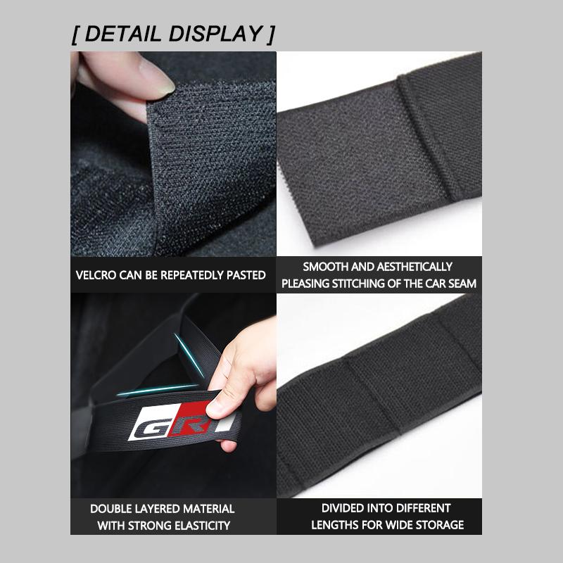 ABV3 For Toyota Car Trunk Organizer Elastic Fixing Strap Storage Bracket Velcro Strip Auto Accessories chr Corolla Camry rav4 Yaris