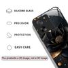 Artistic Lotus Flower Pattern Tempered Glass Phone Case for Motorola Moto G85 G84 G75 G55 G24 Edge 50 Fusion 40 Neo 30 Pro Cover
