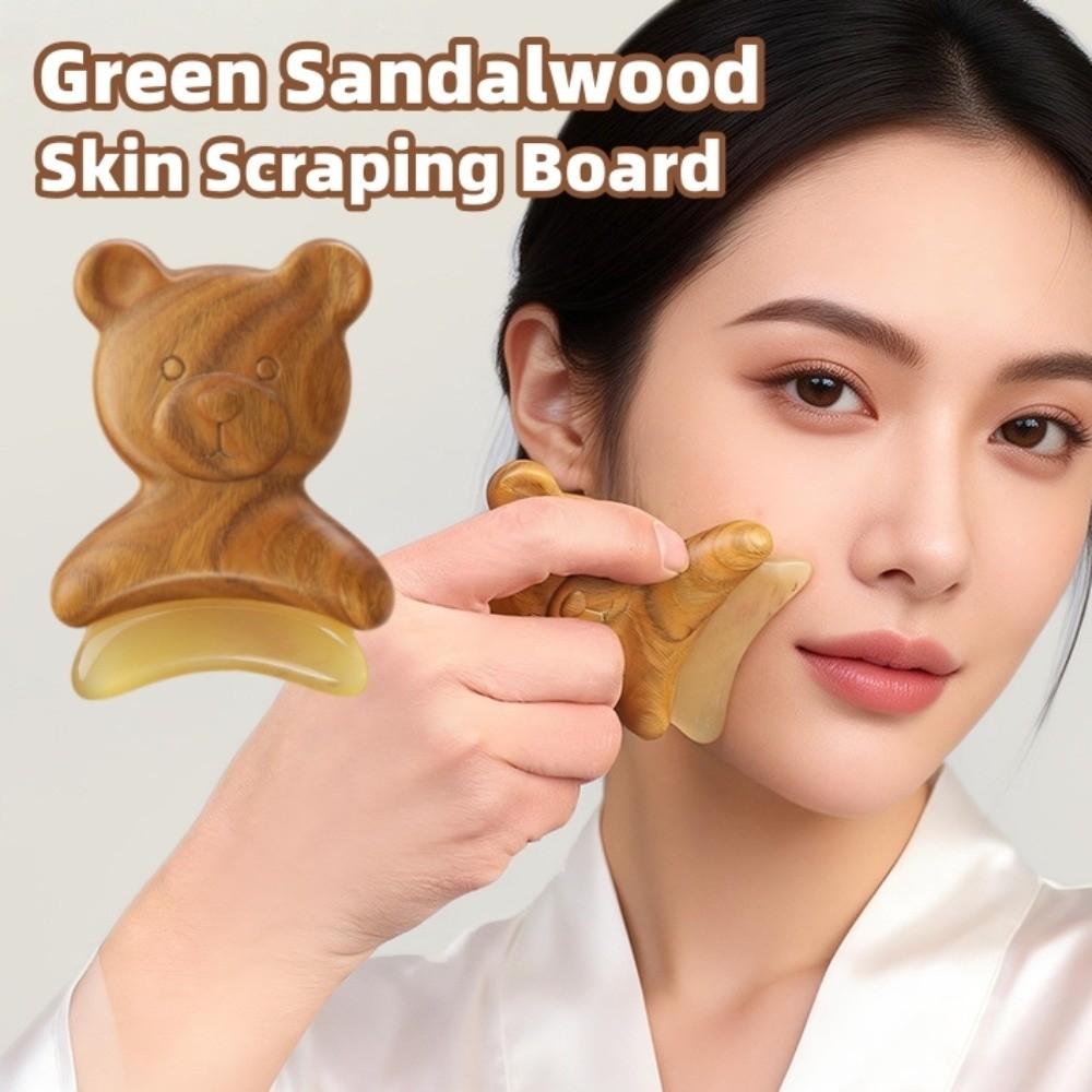 Lifting and Tightening Guasha Tool Reduce Puffiness Green Sandalwood Massager  SPA