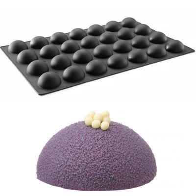 Silicone Mold for Pralines, Mousses, Baked Goods, 600 X 395 Mm, Semicircle