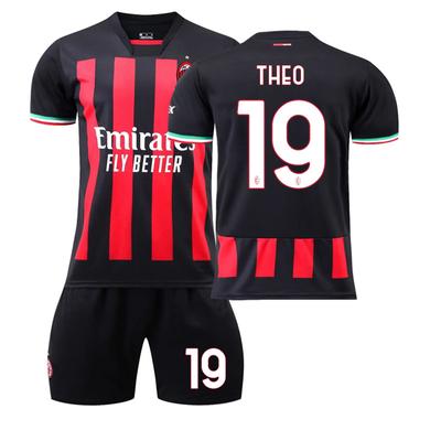 2022-23 AC Milan Home Jersey #11 Ibrahimović #9 Giroud #17 Leão #19 Theo Football Jerseys