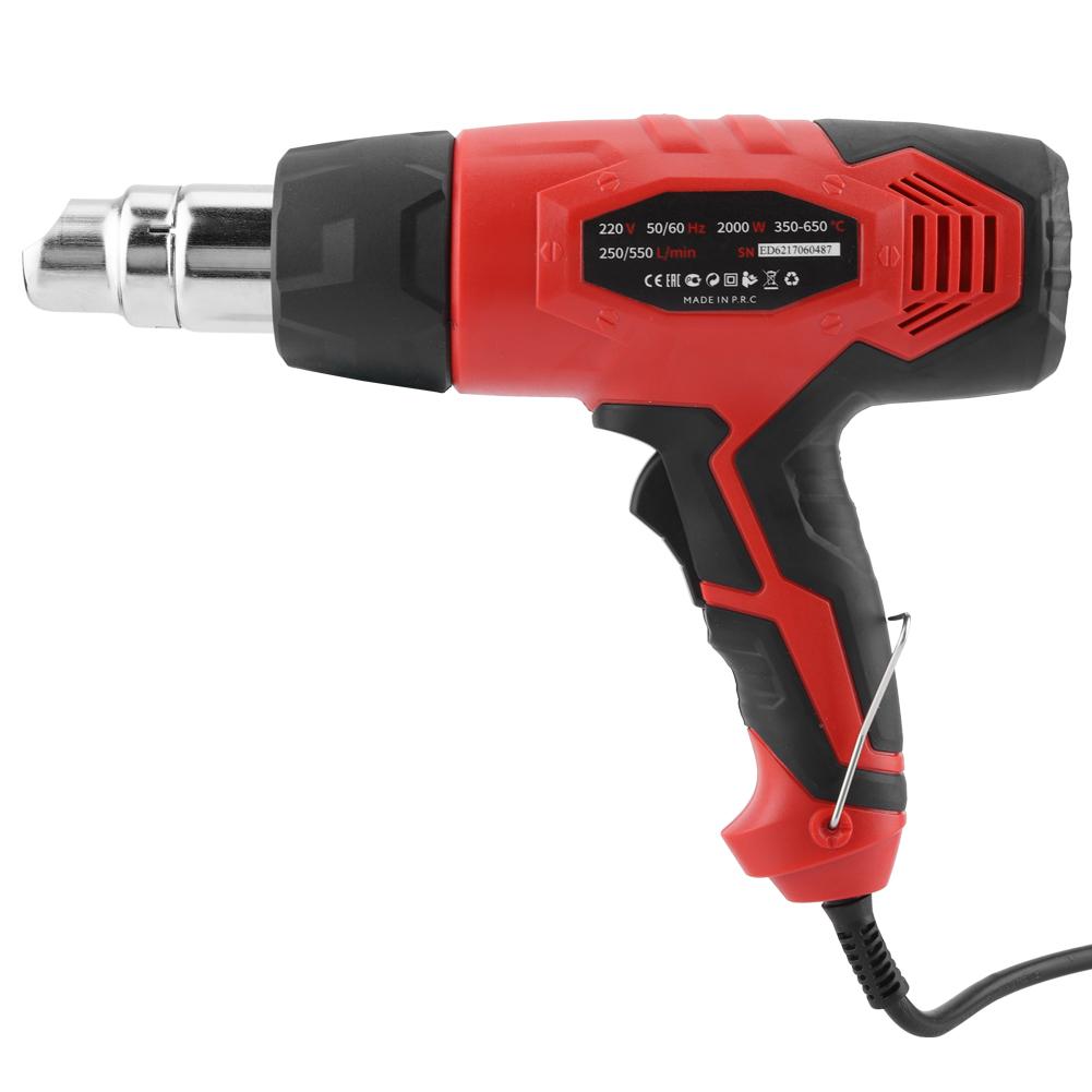 2000W Professional Heat Gun 350 650 Celsius (662 1202 Fahrenheit ) Hot Air Gun with 4 Nozzles