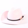 Beliebter europäischer und amerikanischer klassischer Wildleder Western Cowboyhut, Mode für Damen und Herren, großer Schirmhut Sonnenschutz