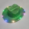 LED Light-Up Cowboy Hat Retro Western Style Luminous 9 Color Available Christmas Party Nightclubs