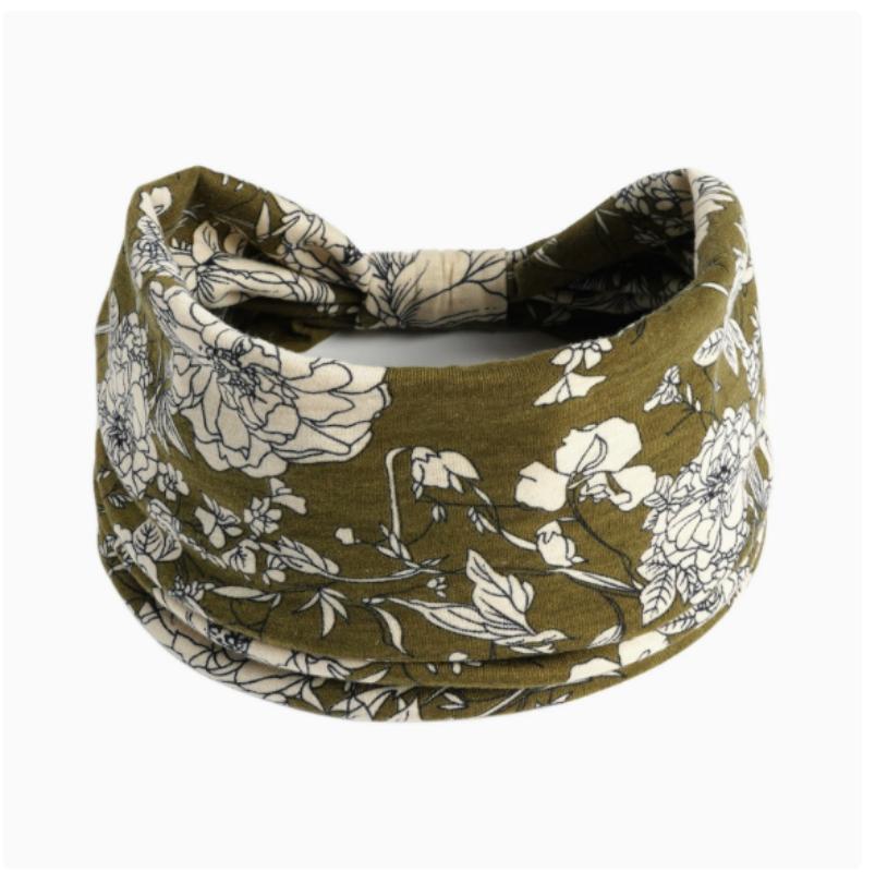 Women's  Boho Cotton Printed Headband Sports Band Striped Headband A Wide Edge Yoga Headband Soft Hair Band Headdress Bundle Women Girls Hair Band